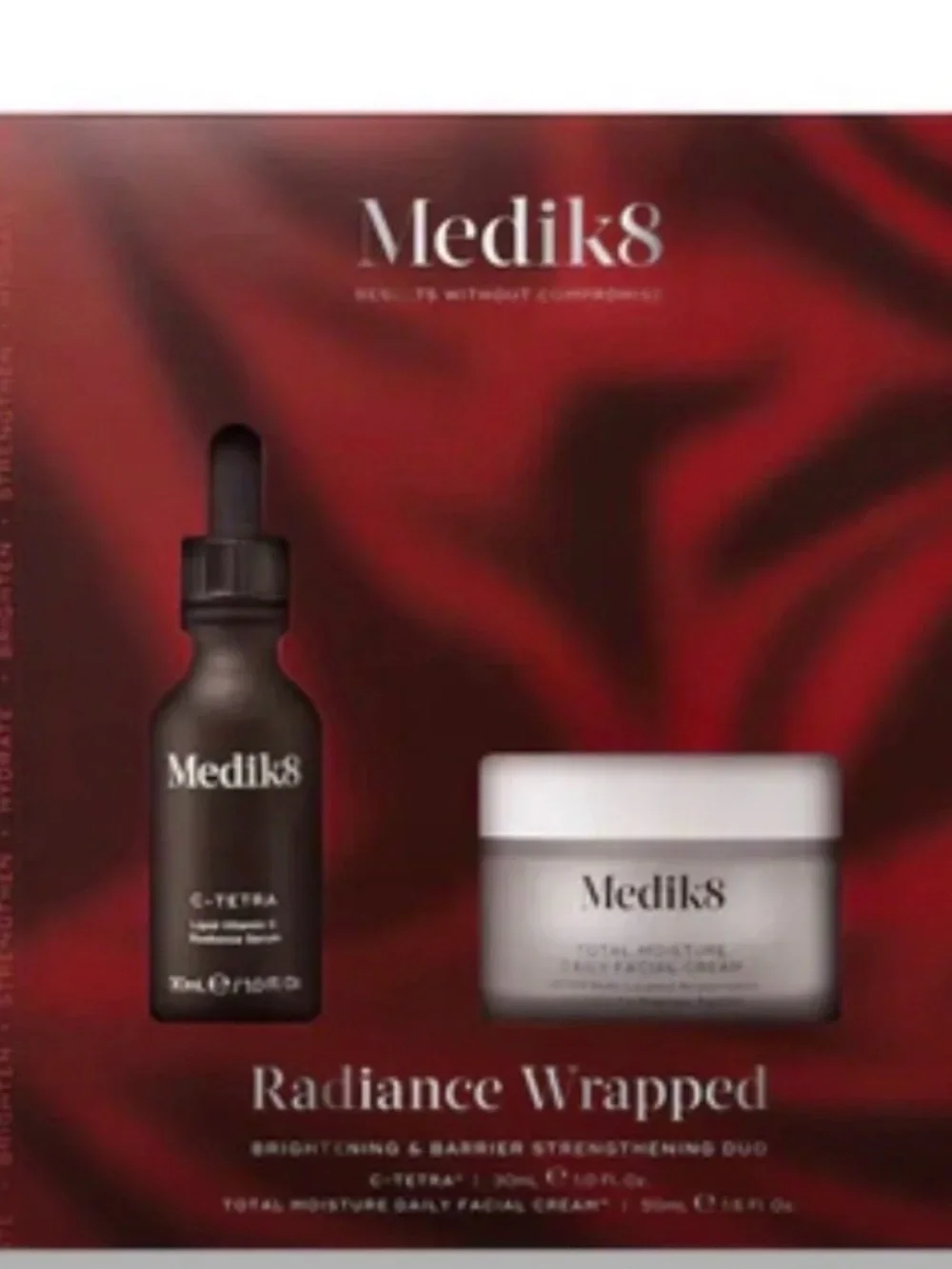 Medik8 Radiance Boosting Serum & Moisture Cream Duo — Red Packaging